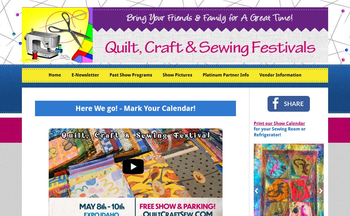Sew, Quilt, Needlework, Craft, Expo & Festivals