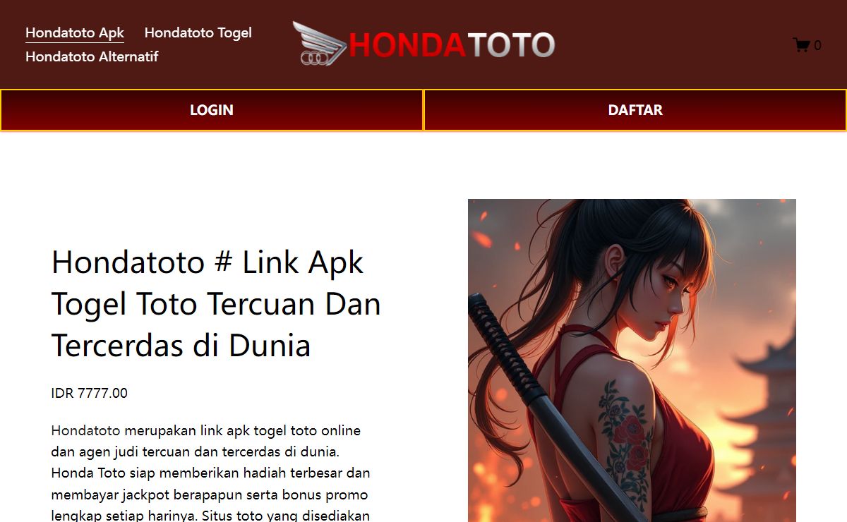 Hondatoto # Link Apk Togel Toto Tercuan Dan Tercerdas di Dunia