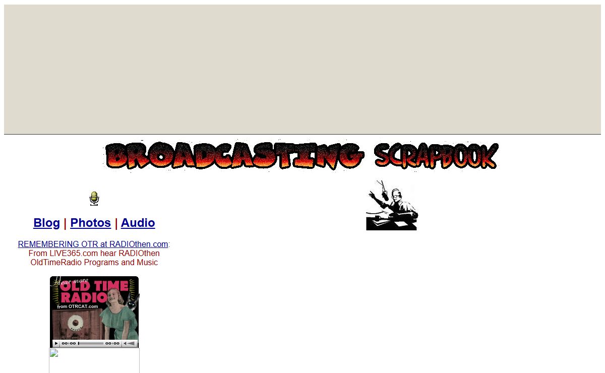 Broadcasting Scrapbook Web Page