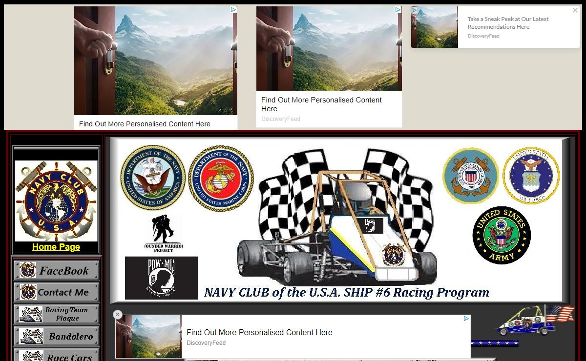 Navy Club Ship #6 Racing Program