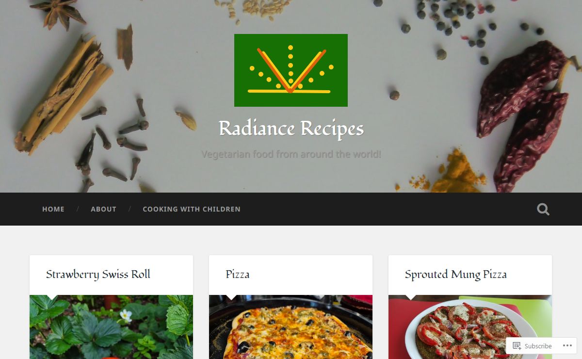 Radiance Recipes – Vegetarian food from around the world!
