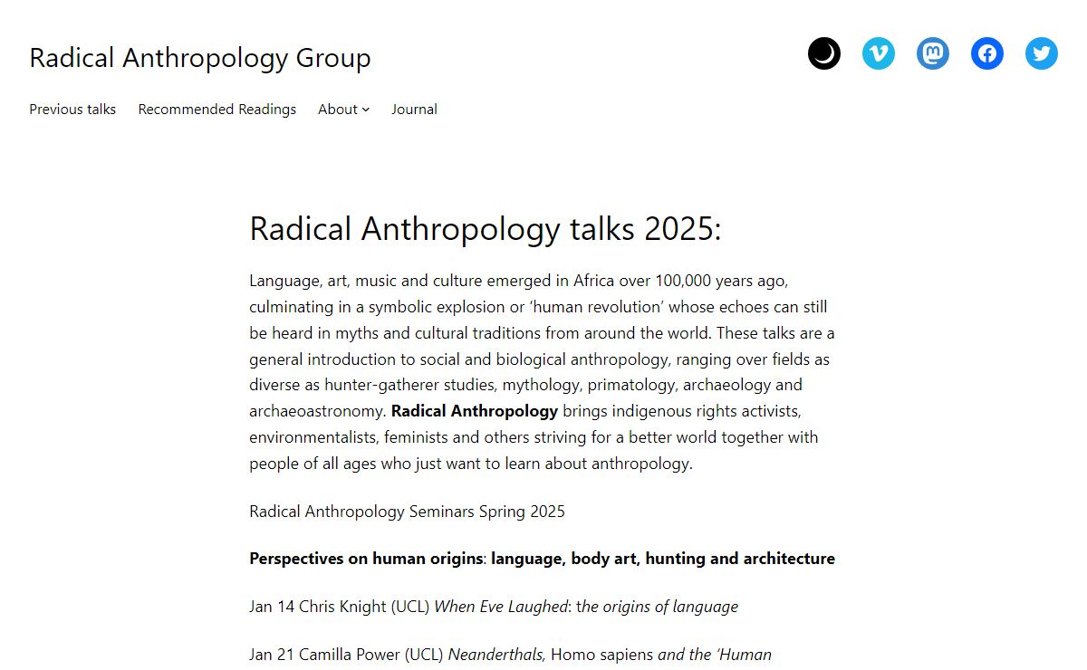 Radical Anthropology Group – Anthropology asks one big question: what does it mean to be human?
