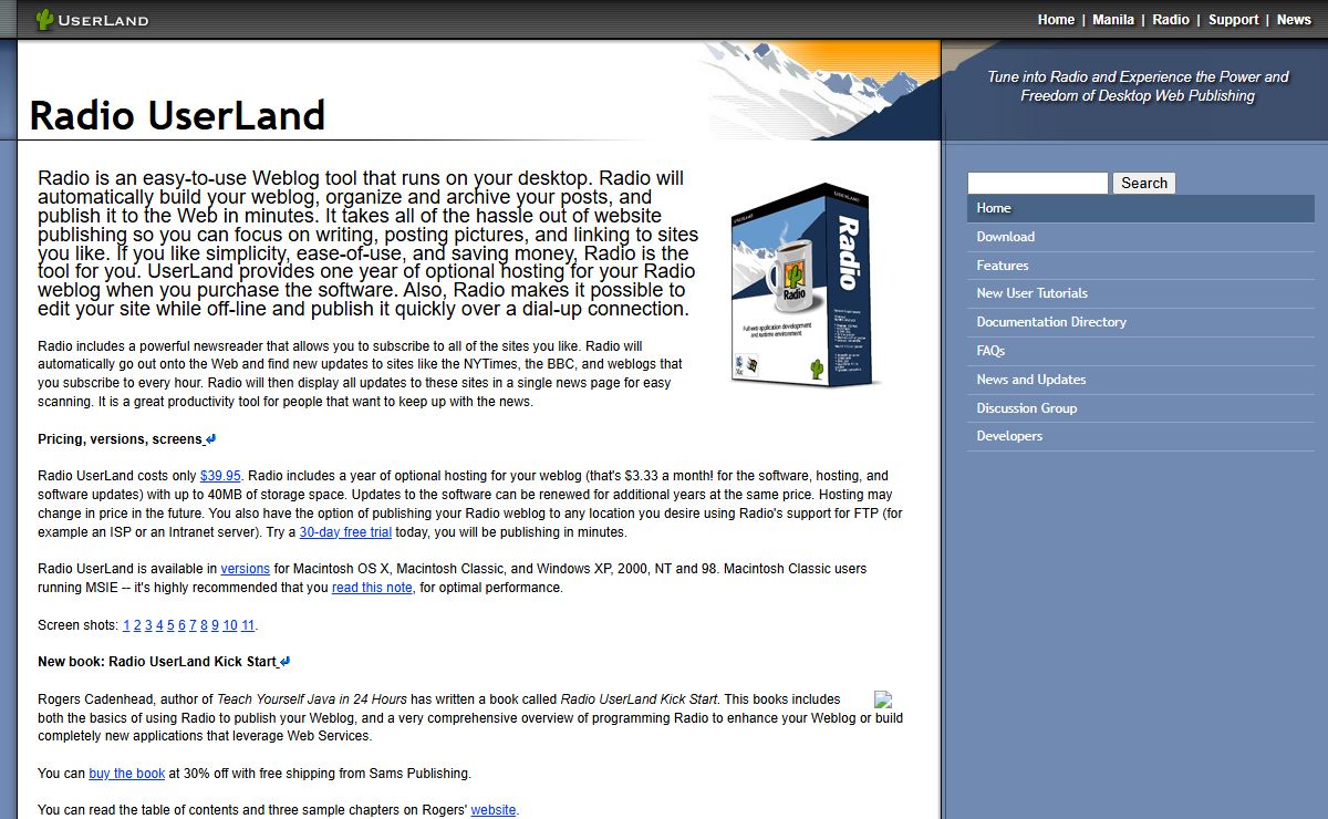 Radio UserLand: What is Radio UserLand?