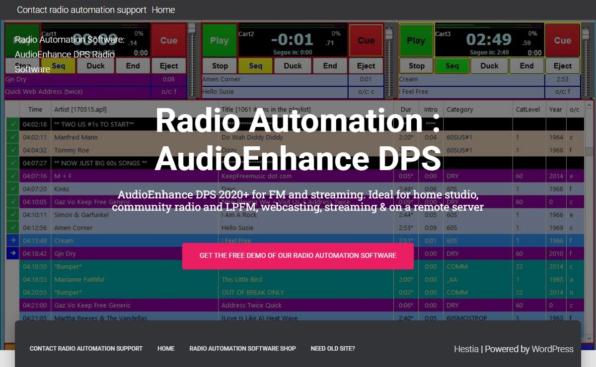 Radio Automation Software : AudioEnhance DPS 2020 PLUS - Radio Automation Software: AudioEnhance DPS Radio Software