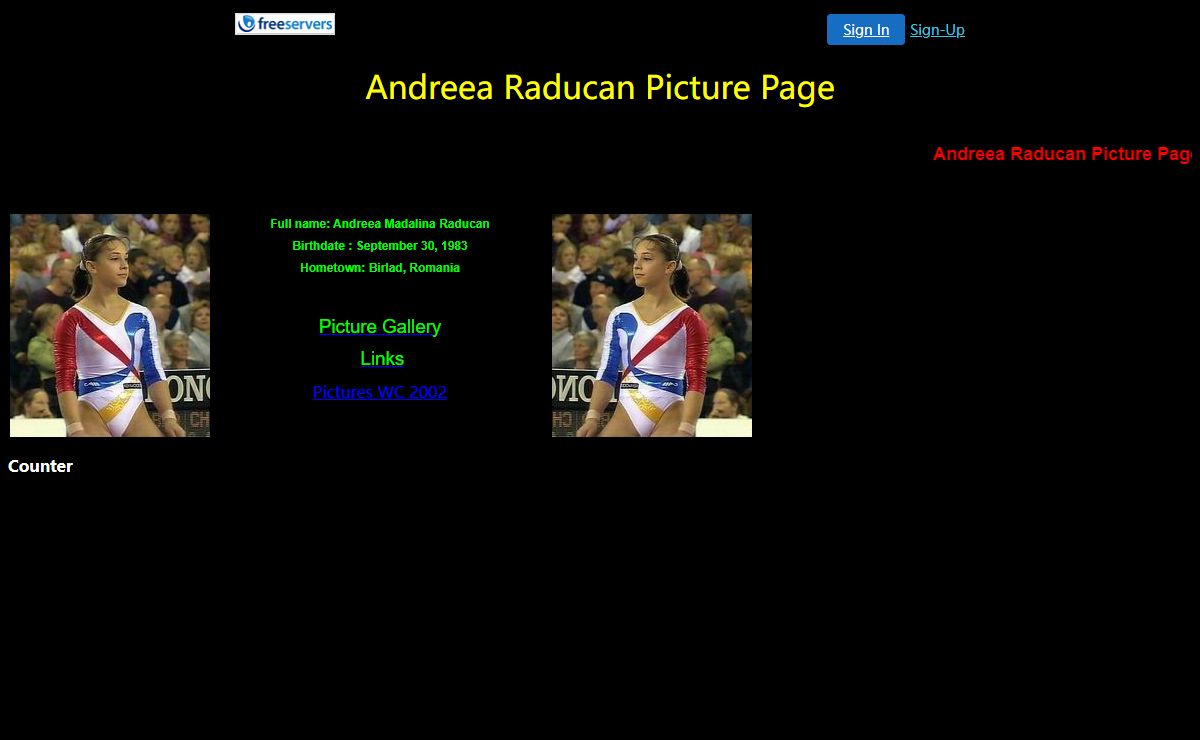 Andreea Raducan Picture Page