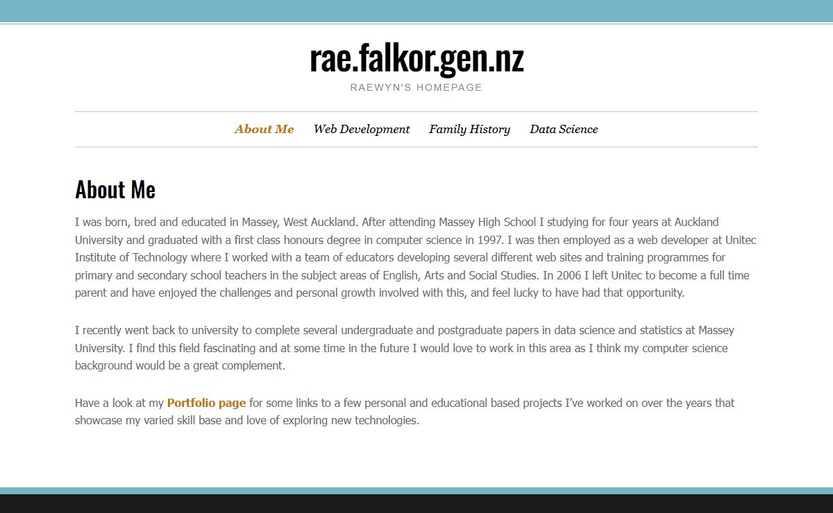 rae.falkor.gen.nz – Raewyn's Homepage