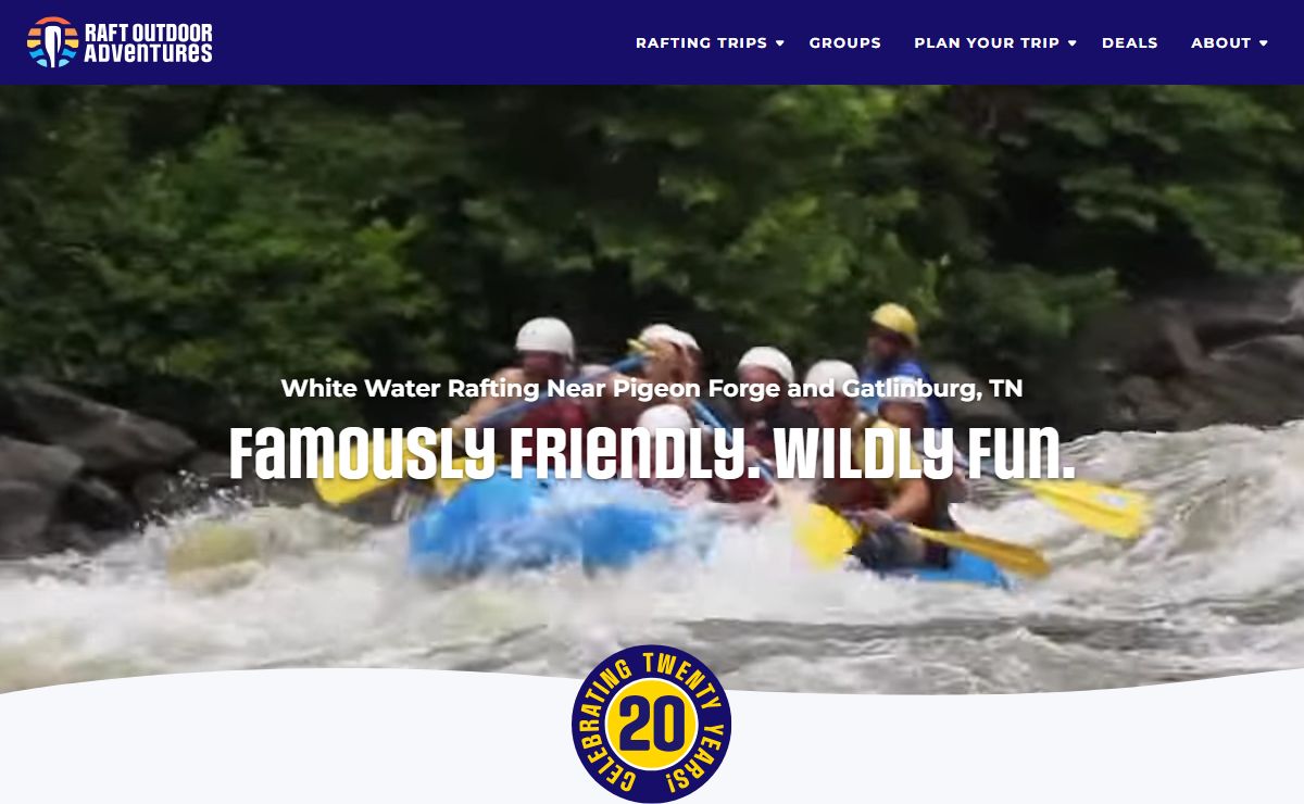 White Water Rafting Tennessee - near Gatlinburg & Pigeon Forge | Raft Outdoor Adventures