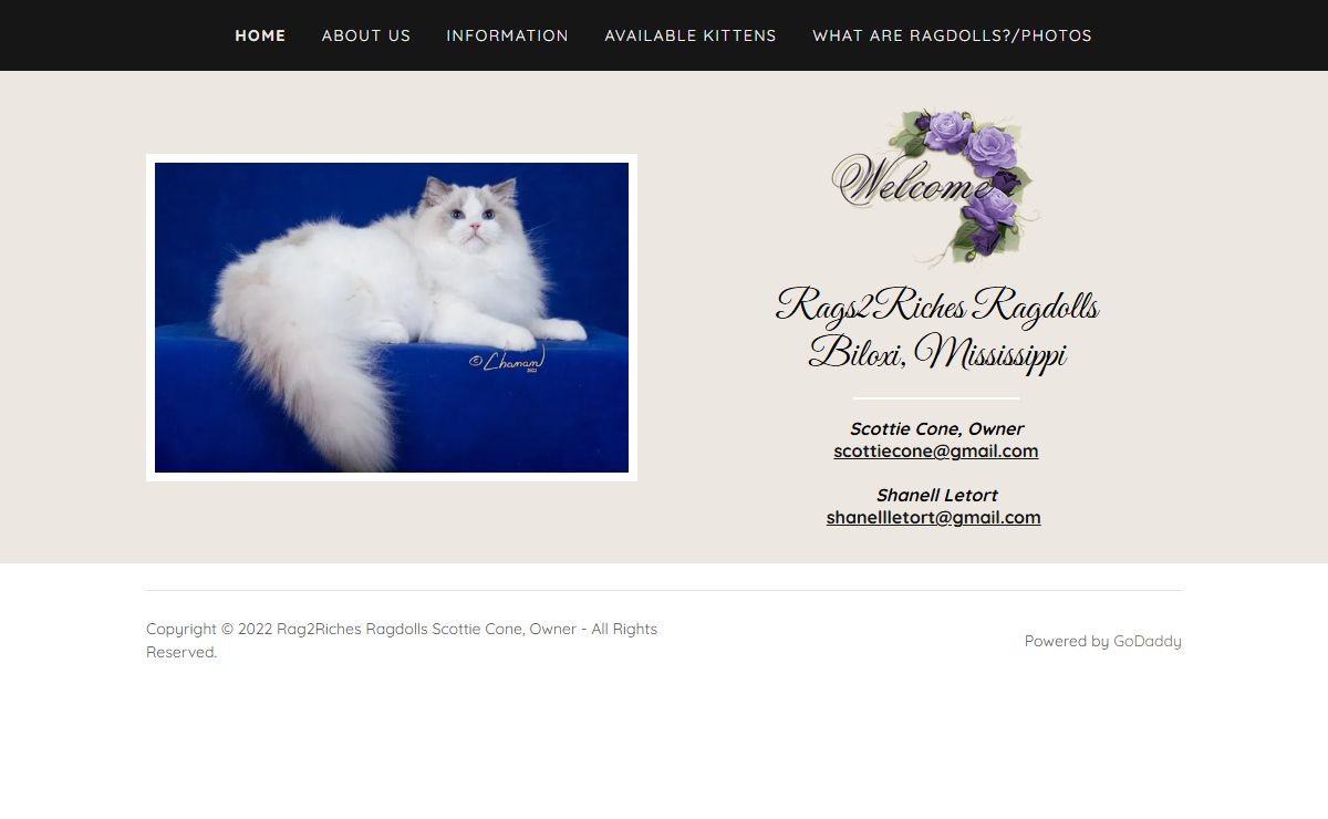 Rag2Riches Ragdolls Scottie Cone Owner