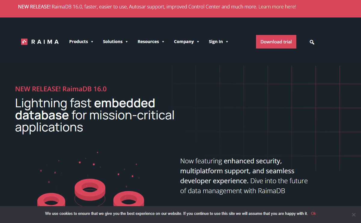 RaimaDB - Embedded database for mission-critical applications
