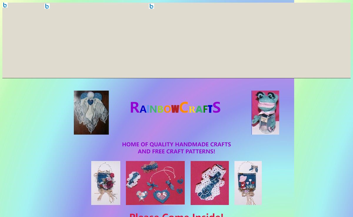 Rainbow Crafts Welcome Page