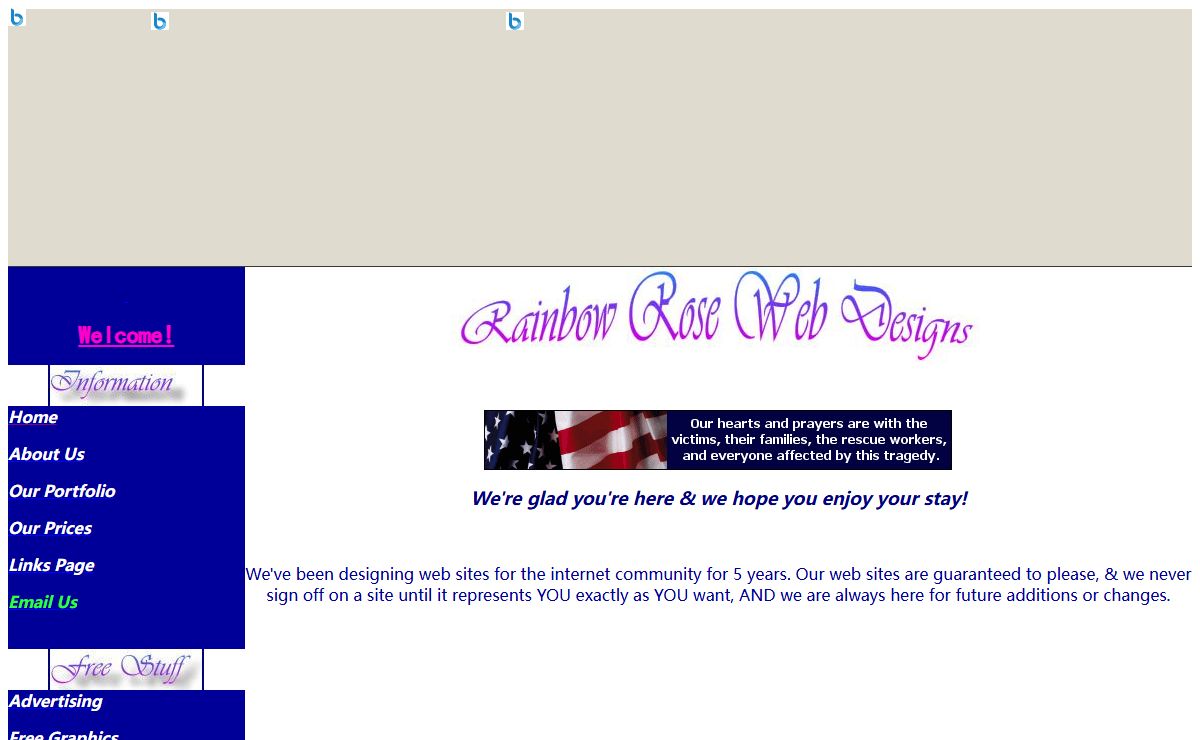 Affordable Web Designs, free graphics, web page submissions.