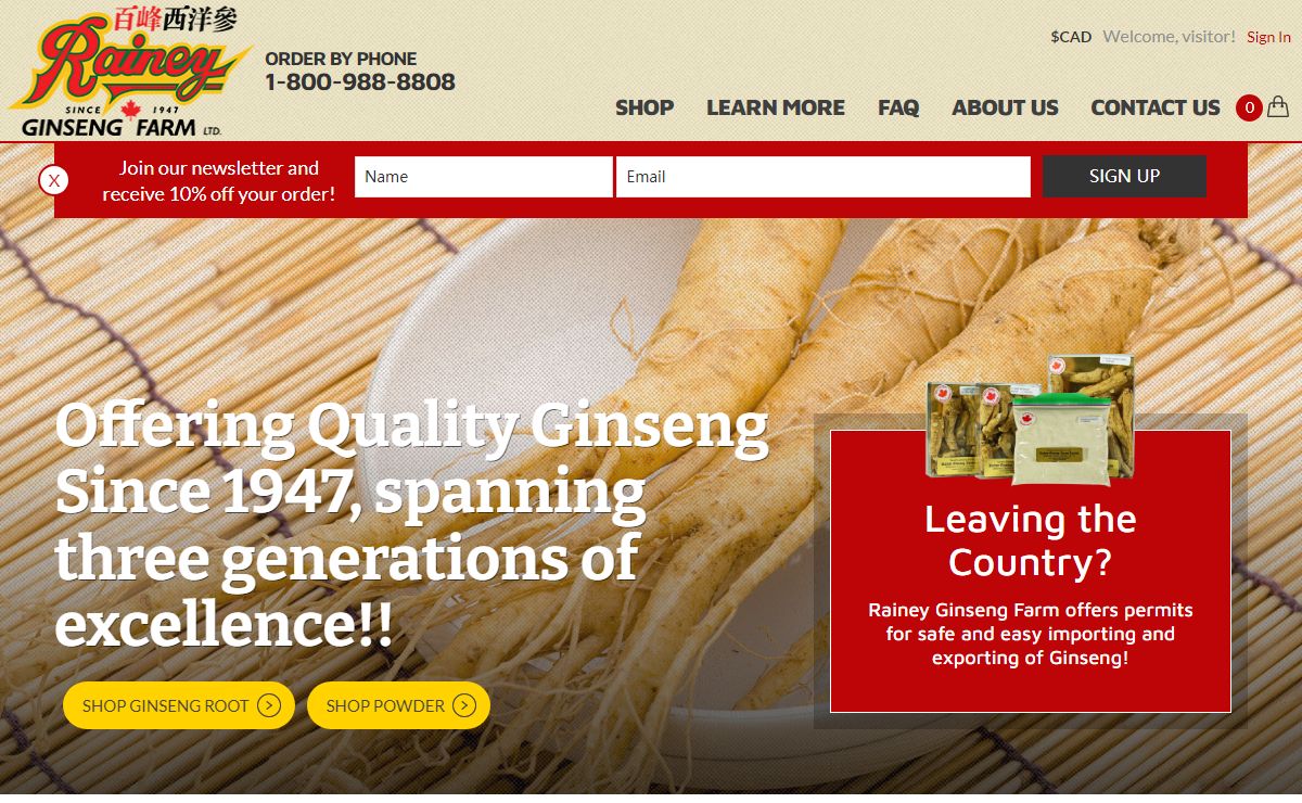 Rainey Ginseng Farm – Shop Online for Premium Canadian Ginseng | Buy high quality north american ginseng online from Rainey Ginseng