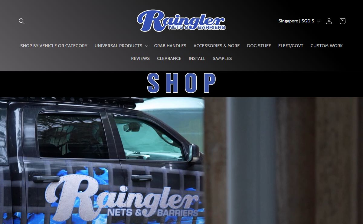 Cargo, barrier and dog safety nets - Raingler Nets
