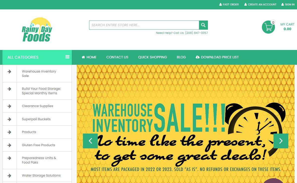 Rainy Day Foods - Food Storage - Wheat - Dehydrated & Freeze Dried Foods - Emergency Supplies