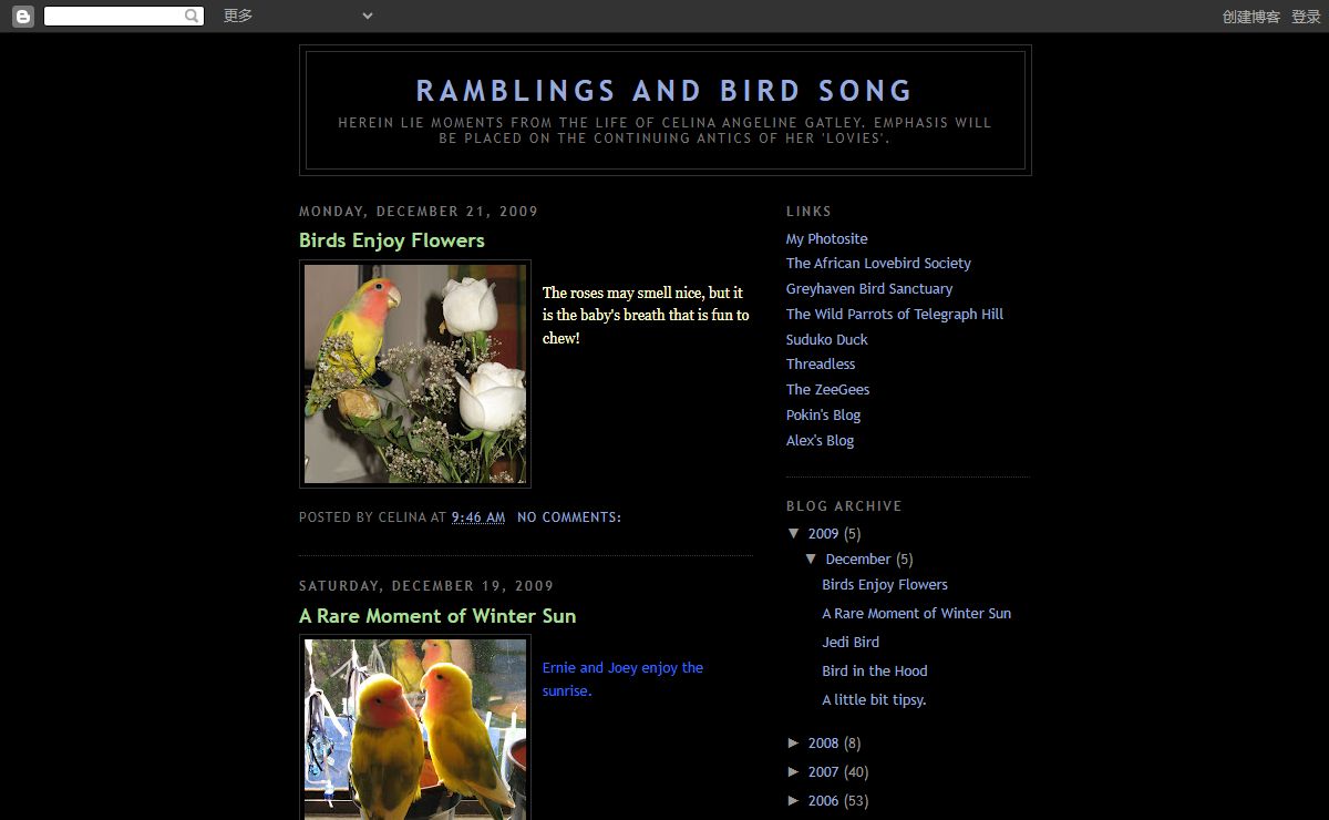 Ramblings and Bird Song