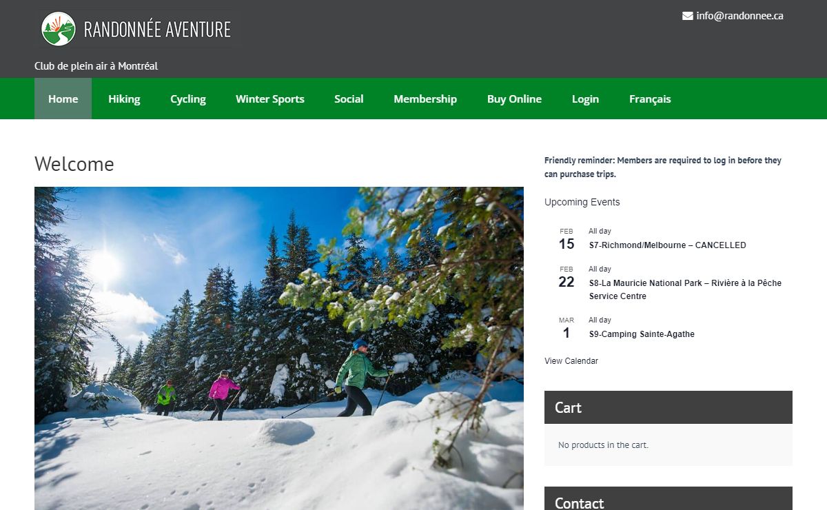 Randonnée Aventure – Club de plein air à Montréal
