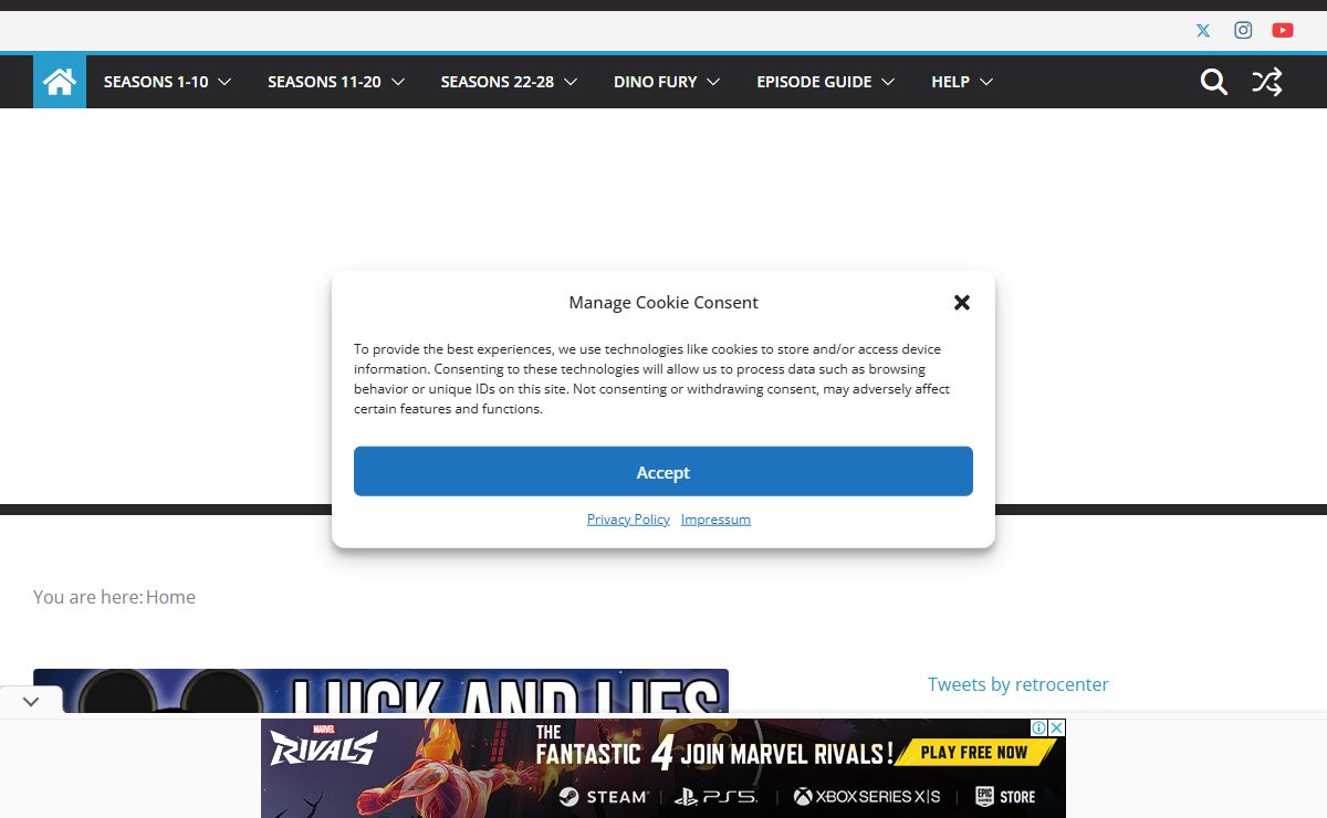 Ranger Retrocenter – Power Rangers, since 2004