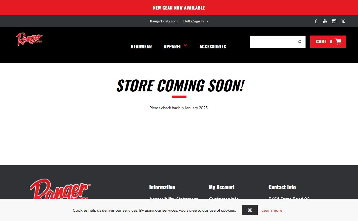 Store closed | Ranger Wear