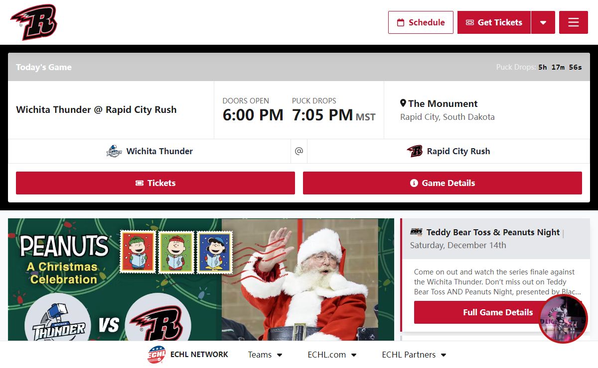 Rapid City Rush | Rapid City, SD Professional Hockey | Schedule