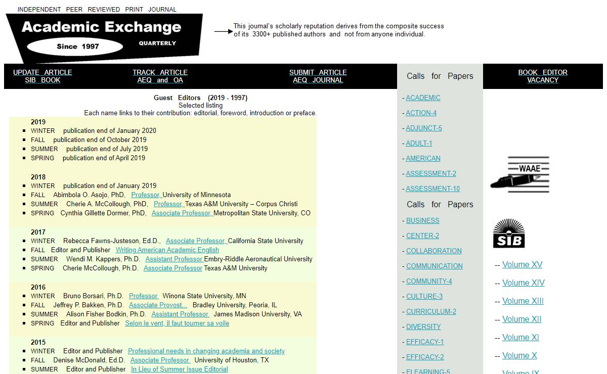Academic Exchange Quarterly