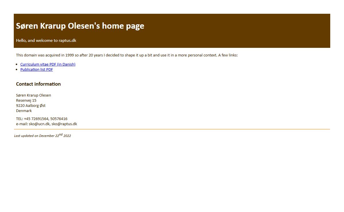 Søren Krarup Olesen's home page