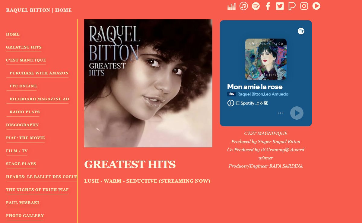 The Official web site of Raquel Bitton