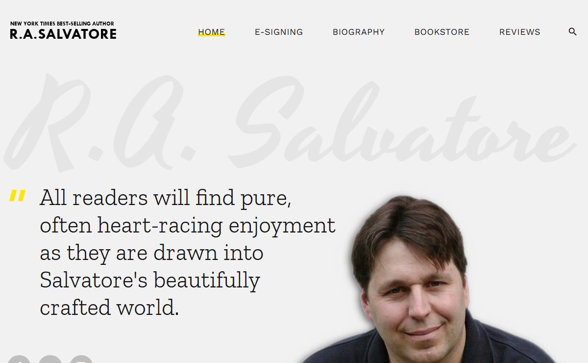 N.Y. Times Bestselling Author R. A. Salvatore