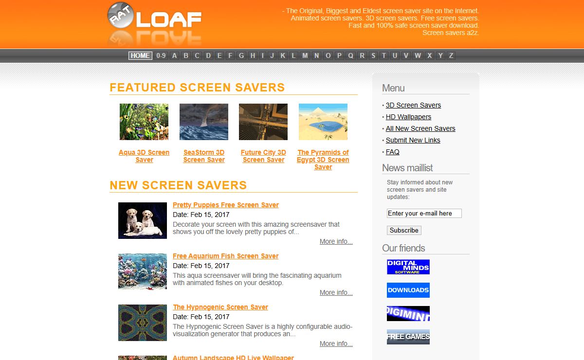 HOME - Screen Saver Archive - Animated Screen Savers - 3D Screen Savers / ratloaf.com