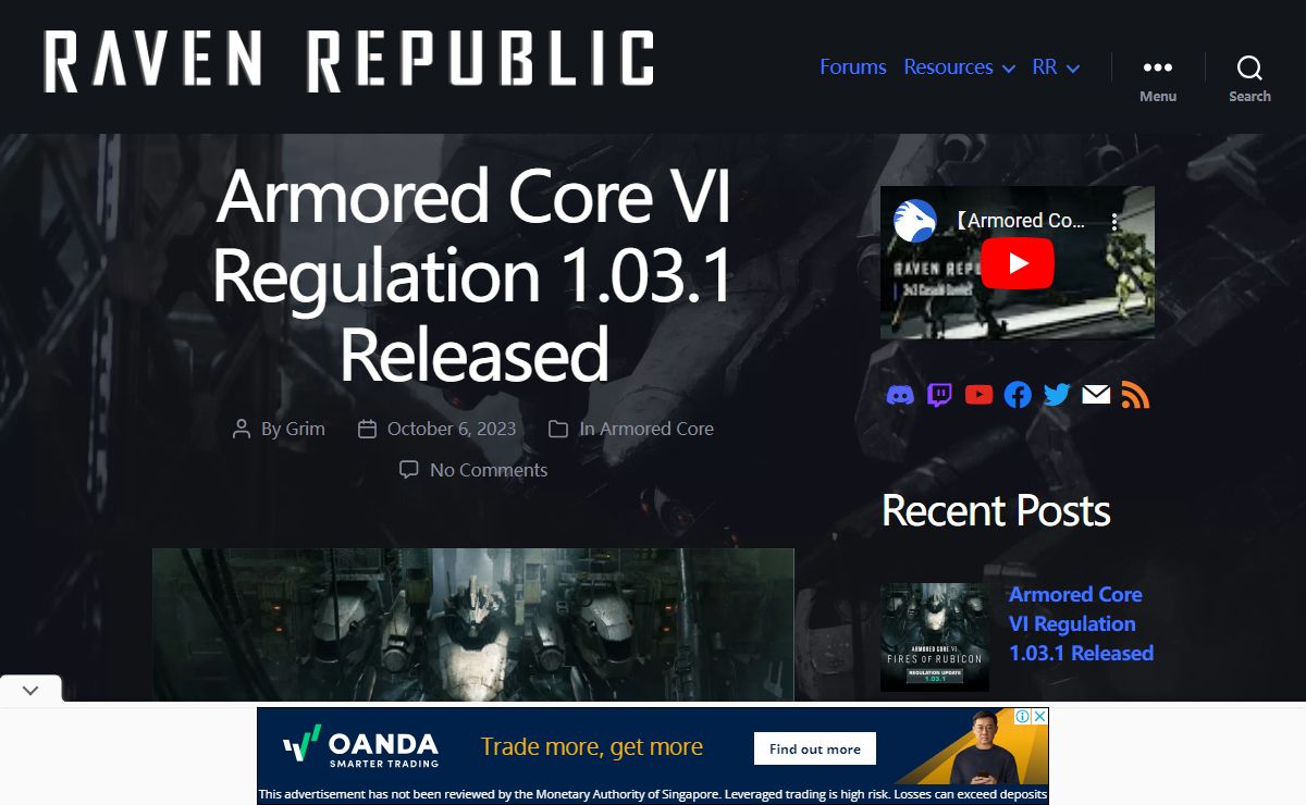 The Raven Republic - Armored Core | Mecha | Gaming | Geekery