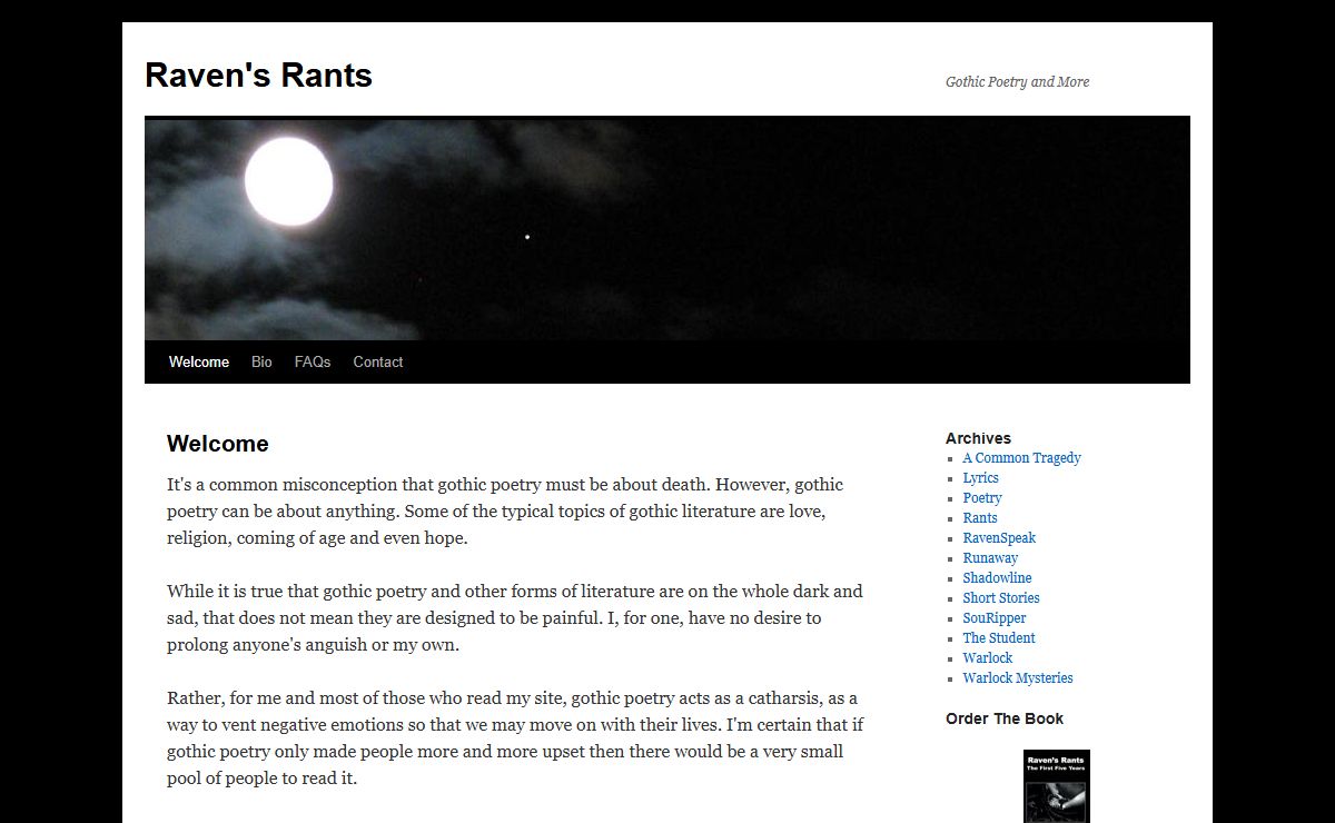 Raven's Rants | Gothic Poetry and More