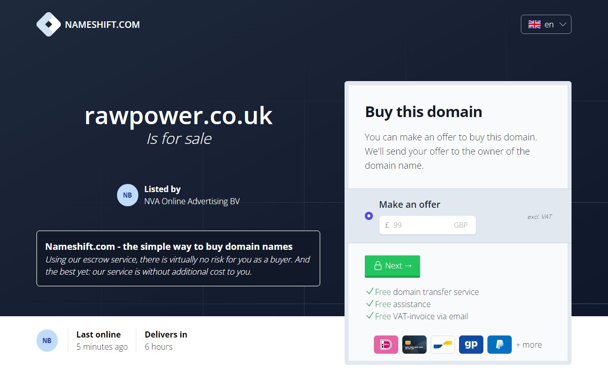 rawpower.co.uk is for sale