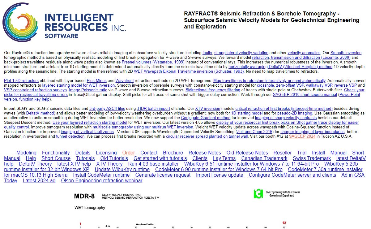 Rayfract Seismic Refraction Software