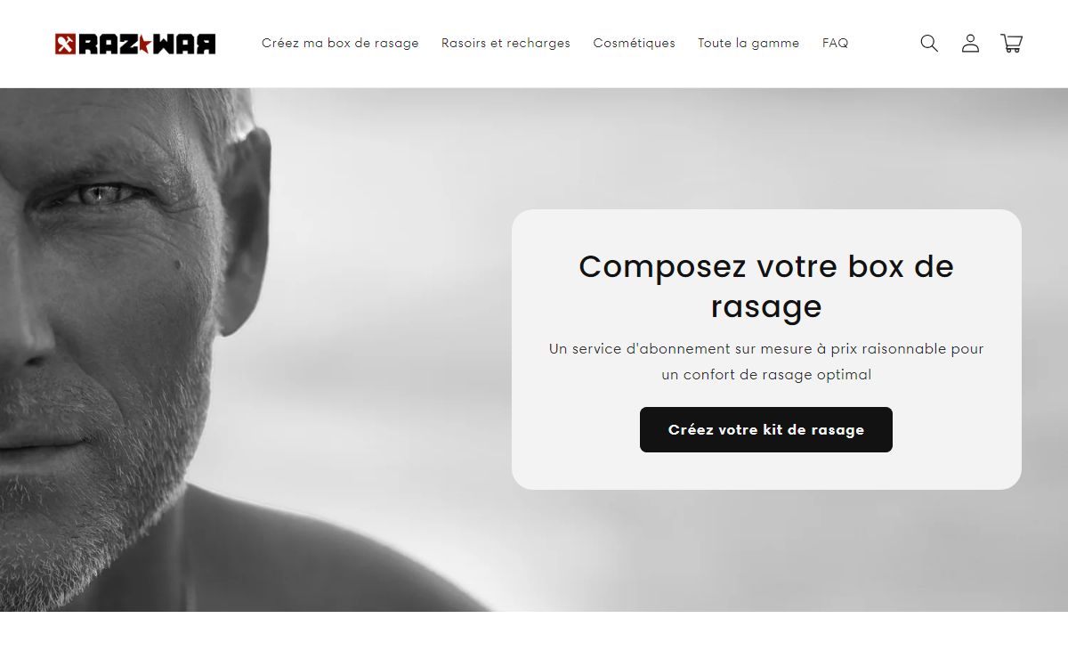 Raz★War - Rasoirs et lames de qualité par abonnement pour votre barbe
