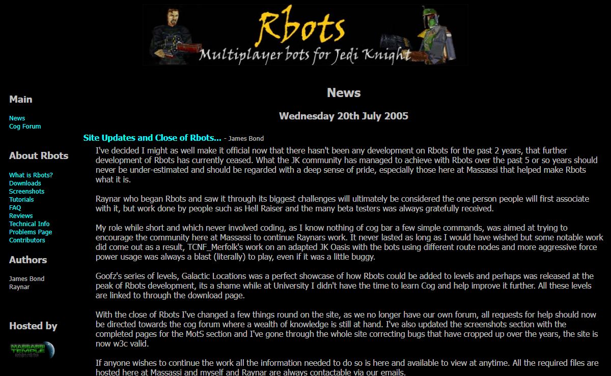 Rbots - multiplayer bots for Jedi Knight