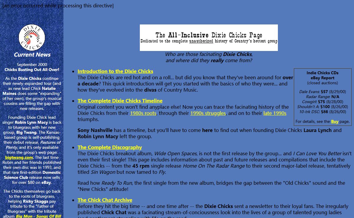 The All-Inclusive Dixie Chicks Page