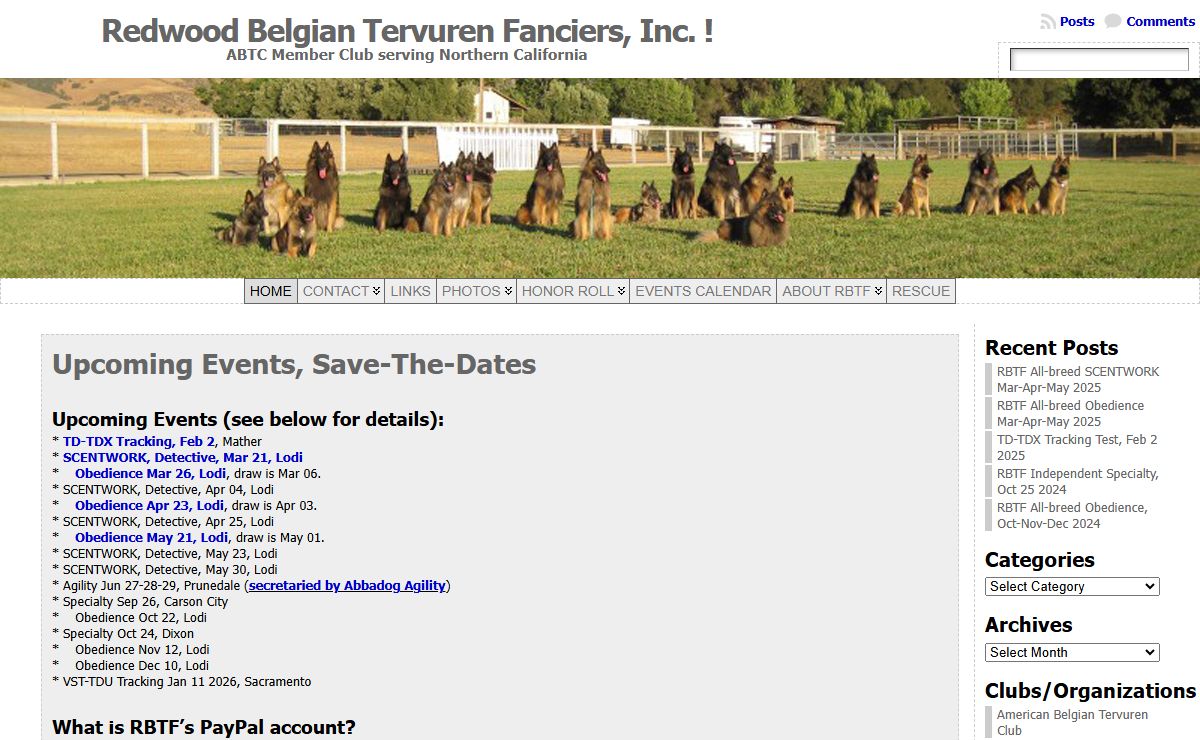 Redwood Belgian Tervuren Fanciers, Inc. !