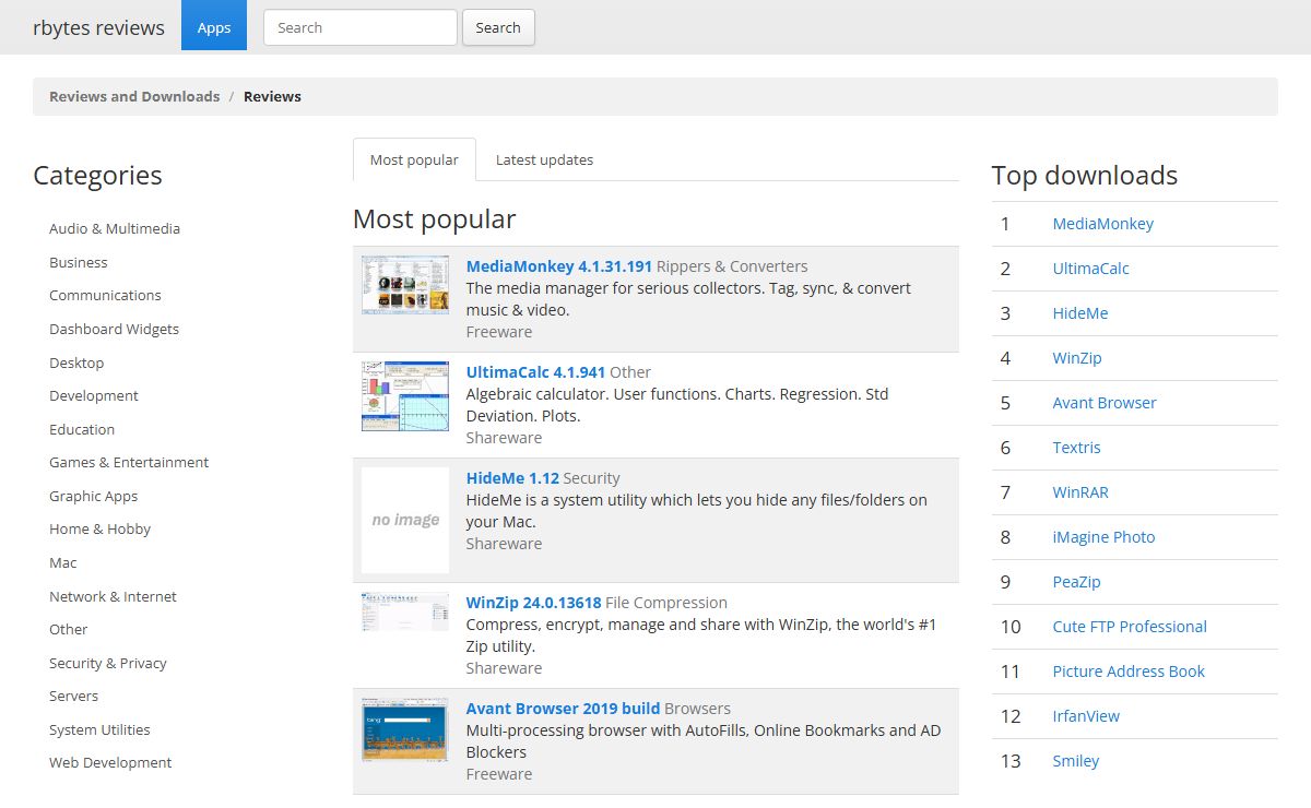 Reviews and Downloads at rbytes.net