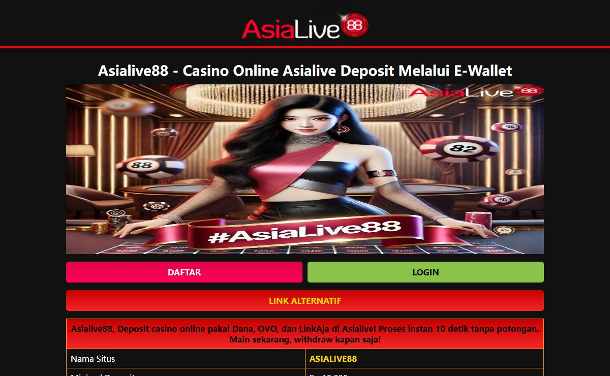 Asialive88 - Casino Online Asialive Deposit Melalui E-Wallet