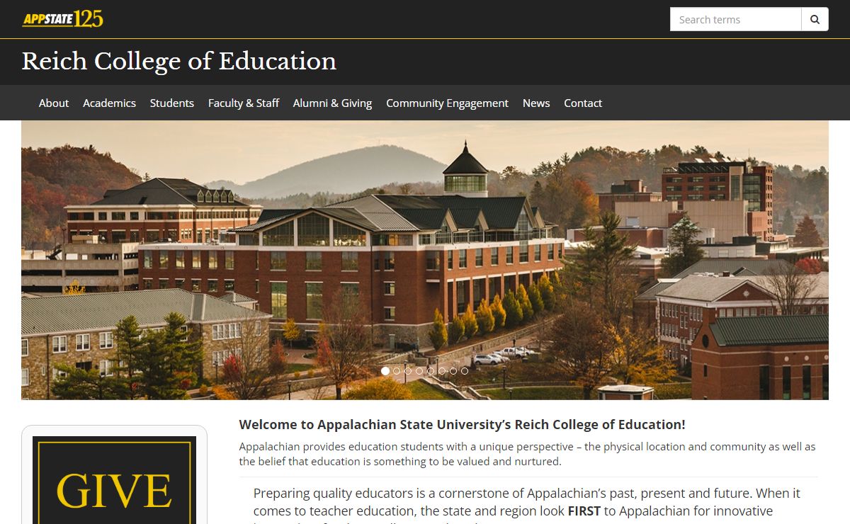 Reich College of Education | Appalachian State University