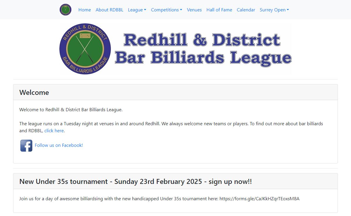 Redhill & District Bar Billiards League