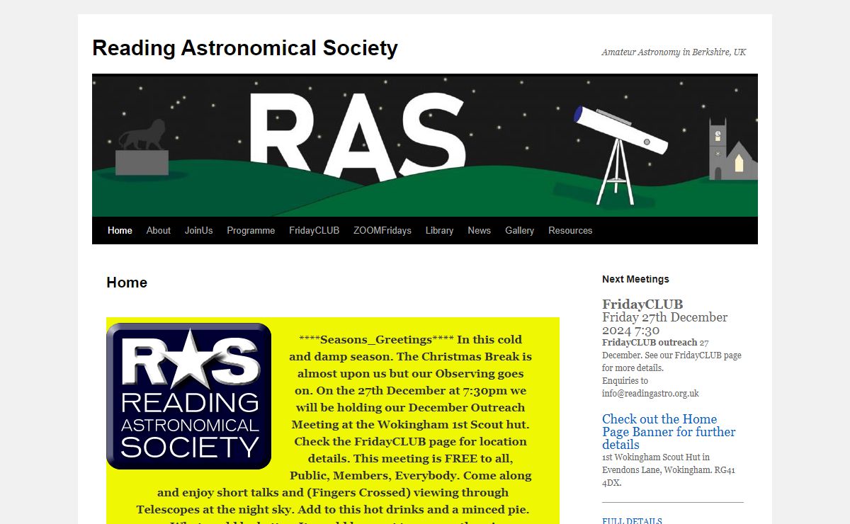 Reading Astronomical Society