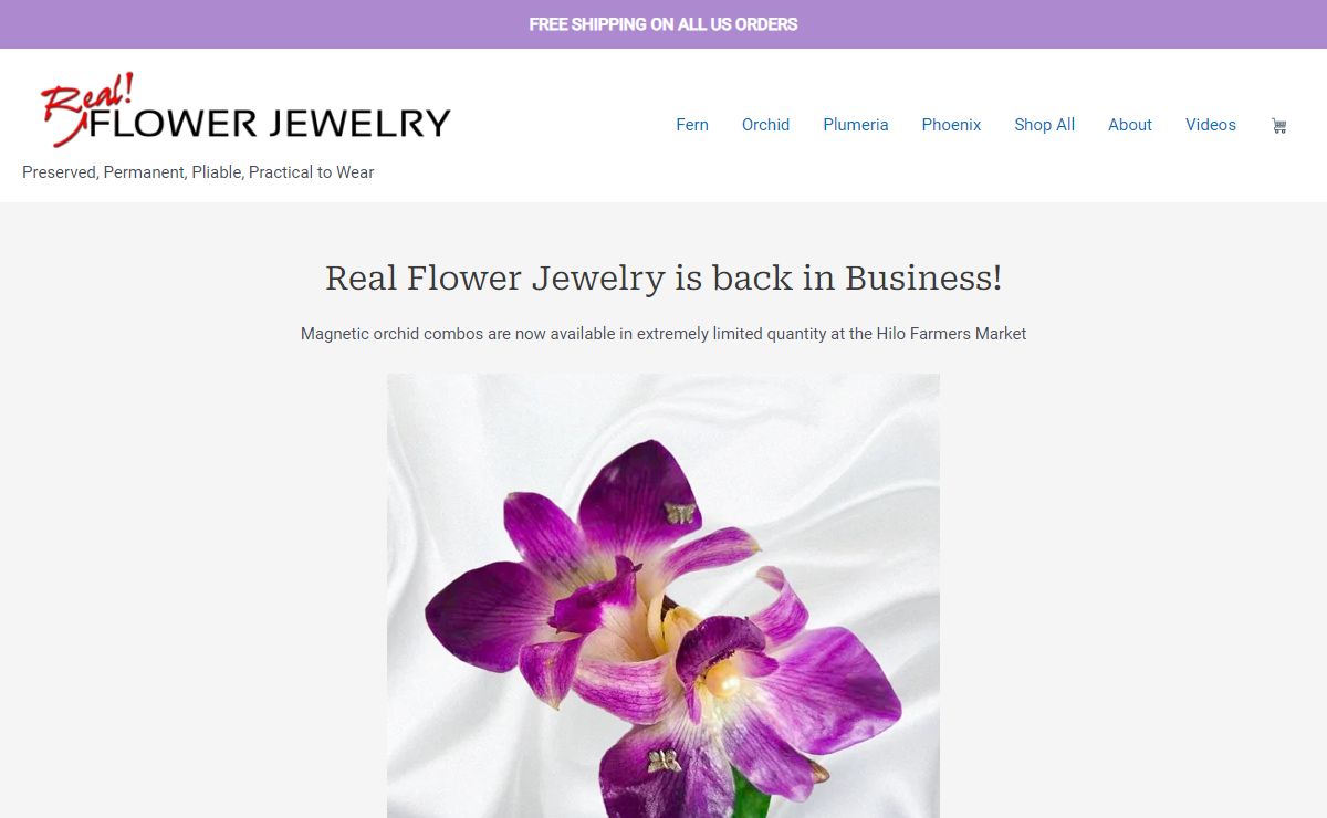 Real Flower Jewelry – Preserved, Permanent, Pliable, Practical to Wear