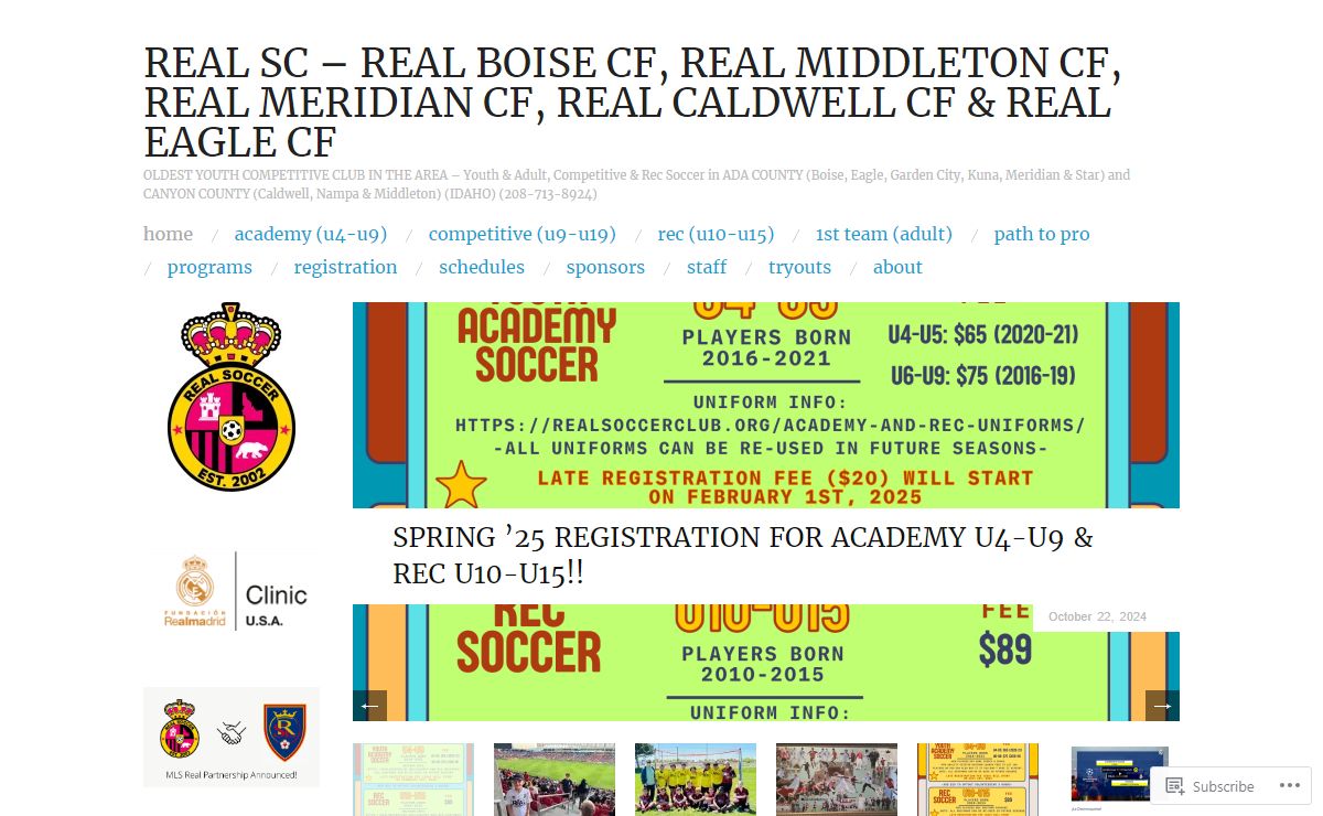REAL sc - real boise cf, real middleton cf, real meridian cf, real caldwell cf & real eagle cf | OLDEST YOUTH COMPETITIVE CLUB IN THE AREA – Youth & Adult, Competitive & Rec Soccer in ADA COUNTY (Boise, Eagle, Garden City, Kuna, Meridian & Star) and CANYON COUNTY (Caldwell, Nampa & Middleton) (IDAHO) (208-713-8924)