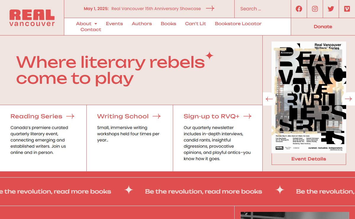 Real Vancouver Reading Series & Writing School