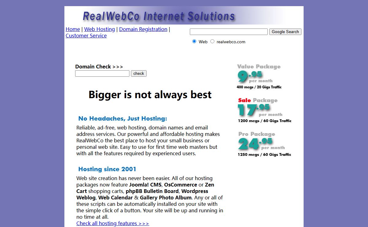 Web Hosting in Mobile Alabama - Email, CGI Scripts, Formmail, Counter, Guestbook, Autoresponders and much more - More Features For The Price Than Any Other Web Host!