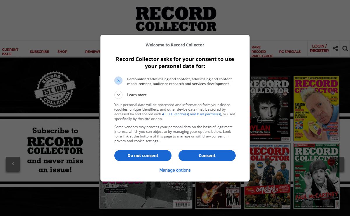 Record Collector Music Magazine – Rare & Collectable Records