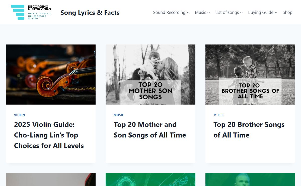 Song Lyrics & Facts - Interesting Facts About Songs