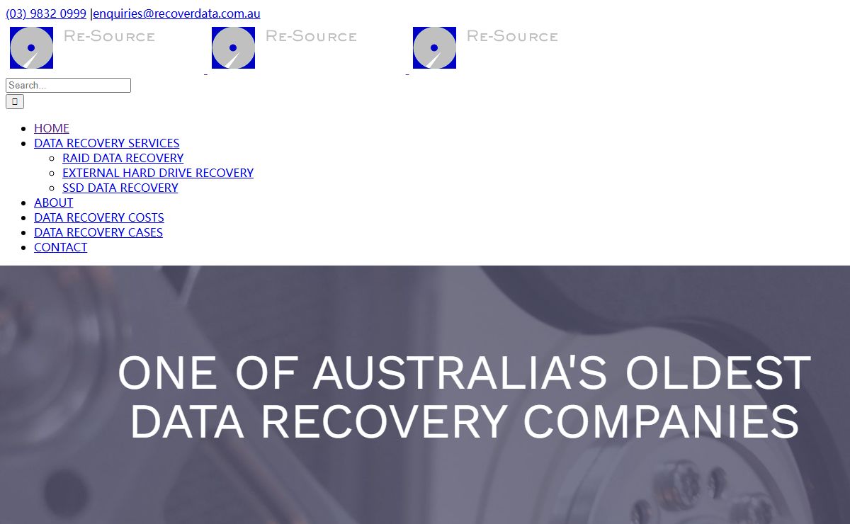 Data Recovery Melbourne - Re-Source Hardware