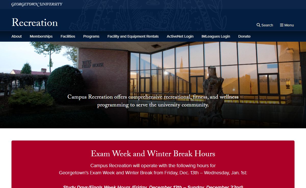 Recreation | Georgetown University