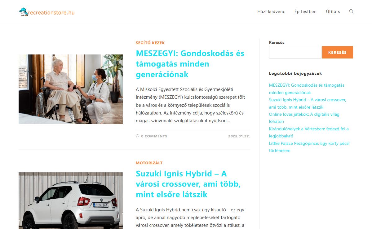 recreationstore.hu - Regenerálódás, rekreácó, pihenés mindenek előtt